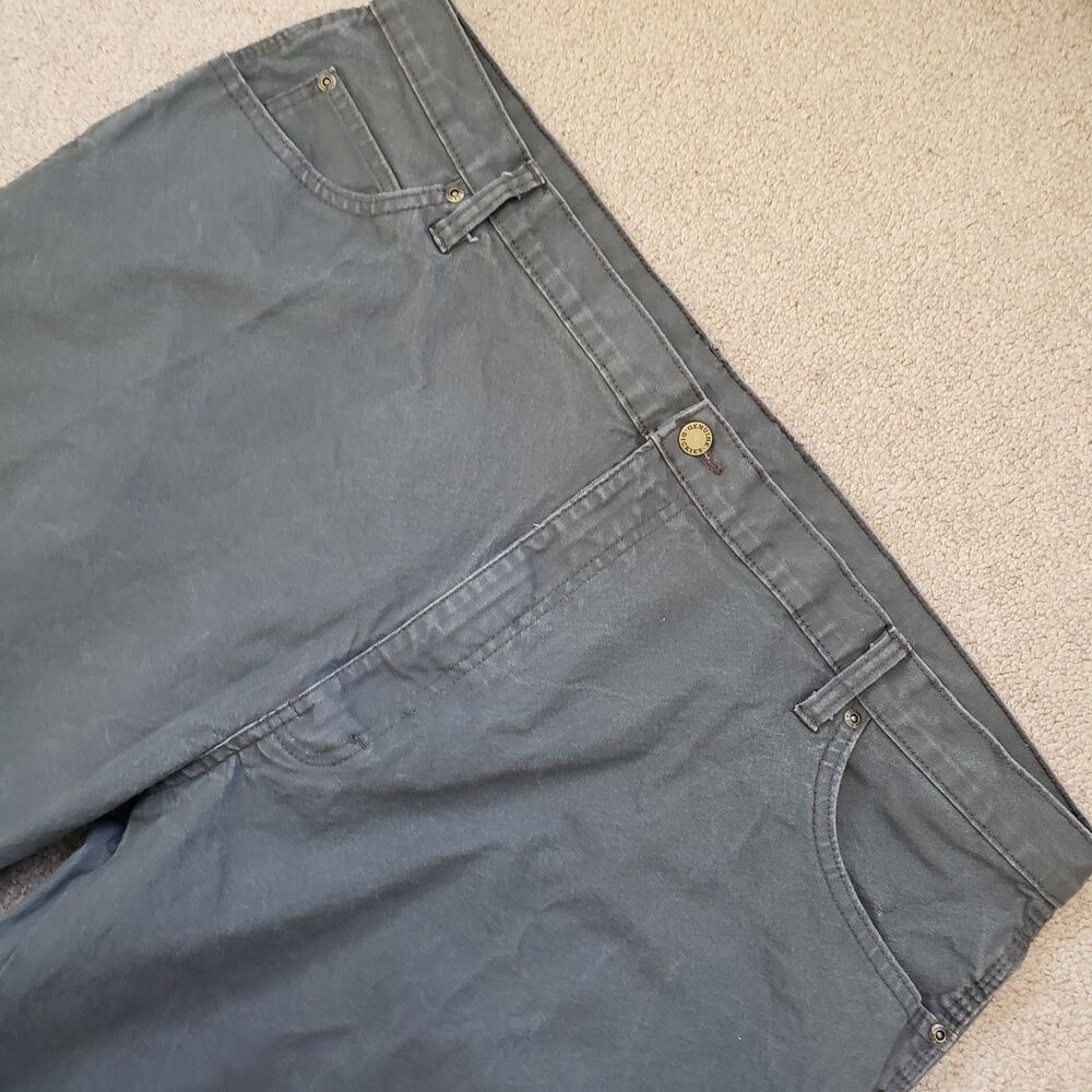 Lot Of 2 Dickies Carpenter Pants Size 44x32 Mens Beige & Gray Duck Canvas - Picture 3 of 16